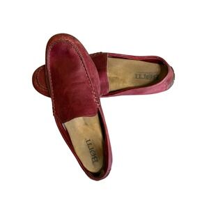 Born Allan Mens Red Leather Driving Moccasins Loafers Slip On Shoes H38205 10M